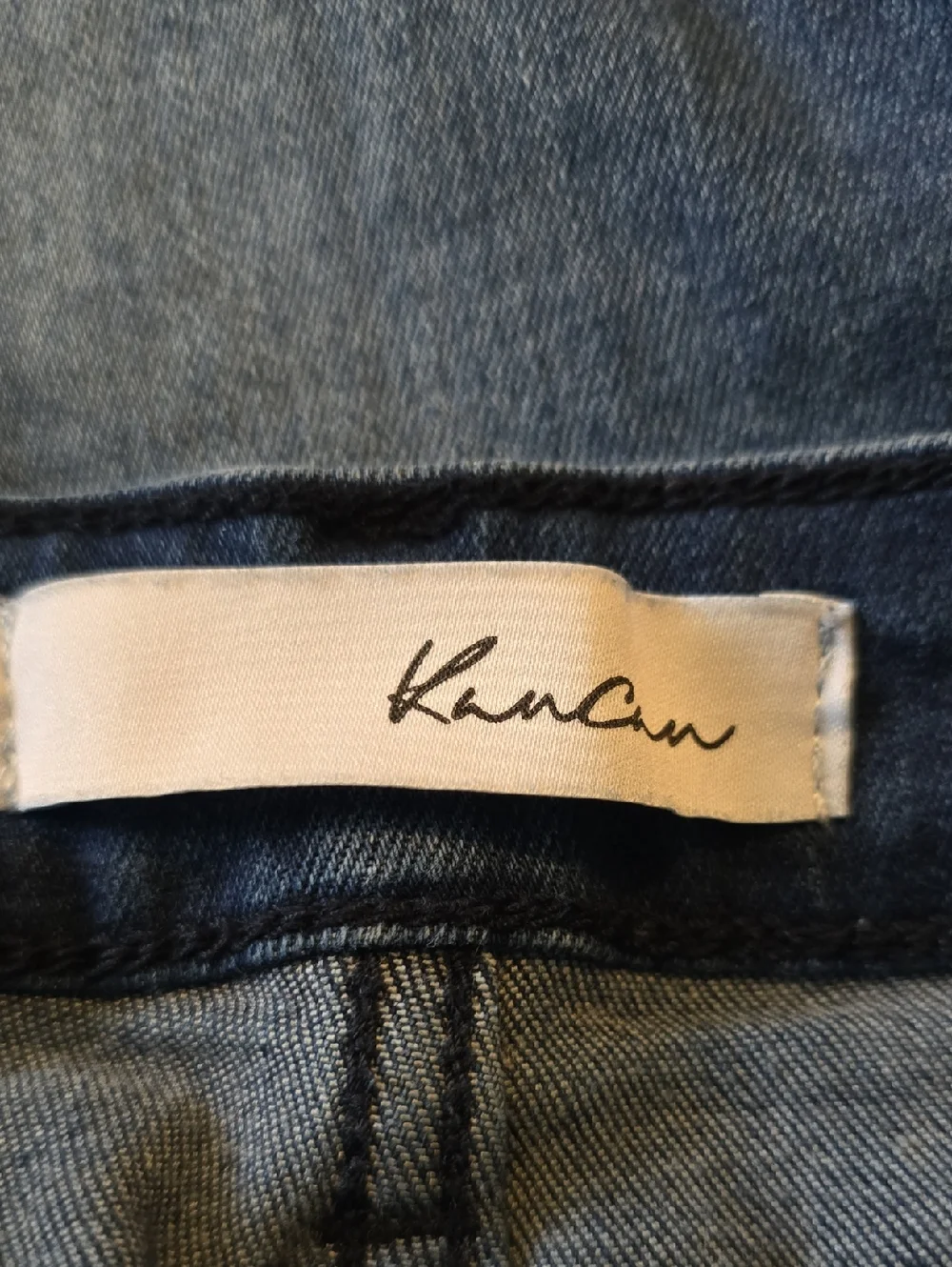 KanCan Women's 7/27 Straight Leg Distressed Pants Jeans